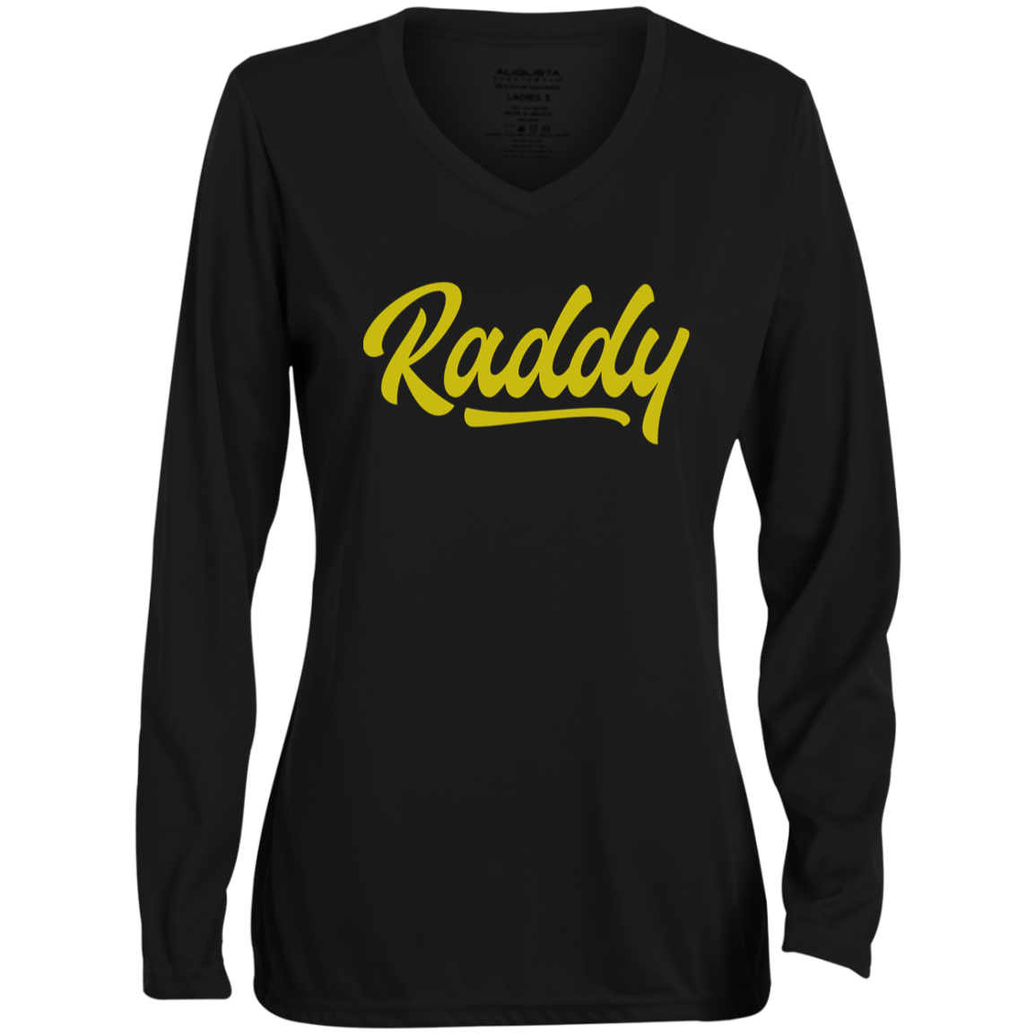 Raddy Ladies' Black Long Sleeve V-Neck Tee