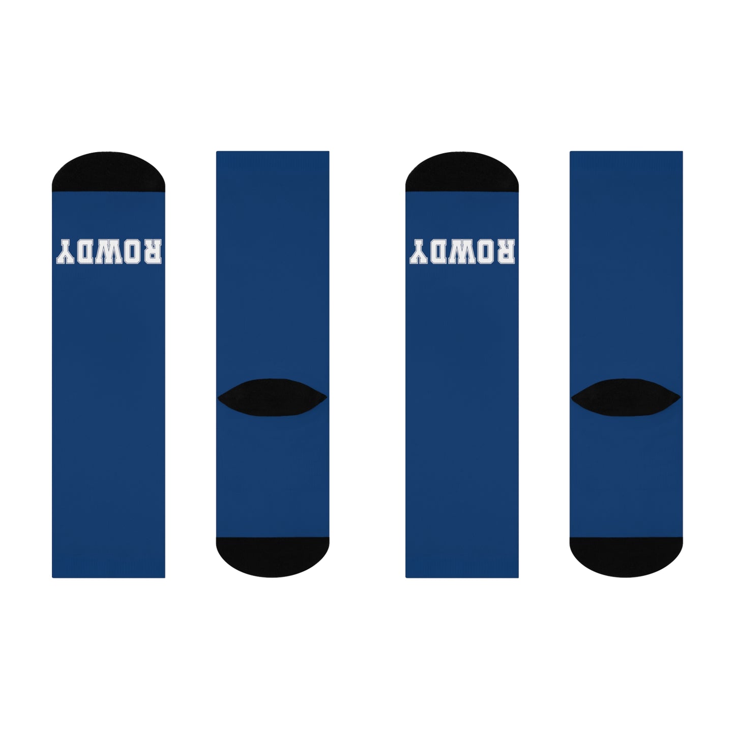 Rowdy Blue Cushioned Crew Socks