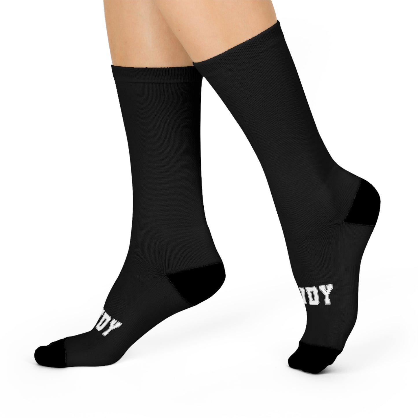 Rowdy Black Cushioned Crew Socks