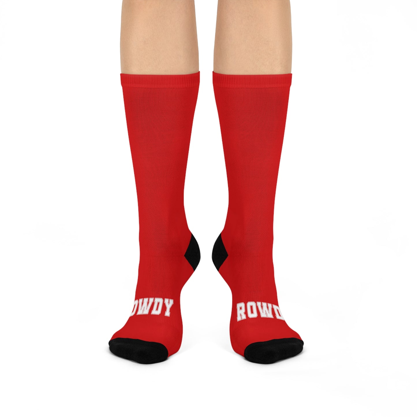 Rowdy Red Cushioned Crew Socks