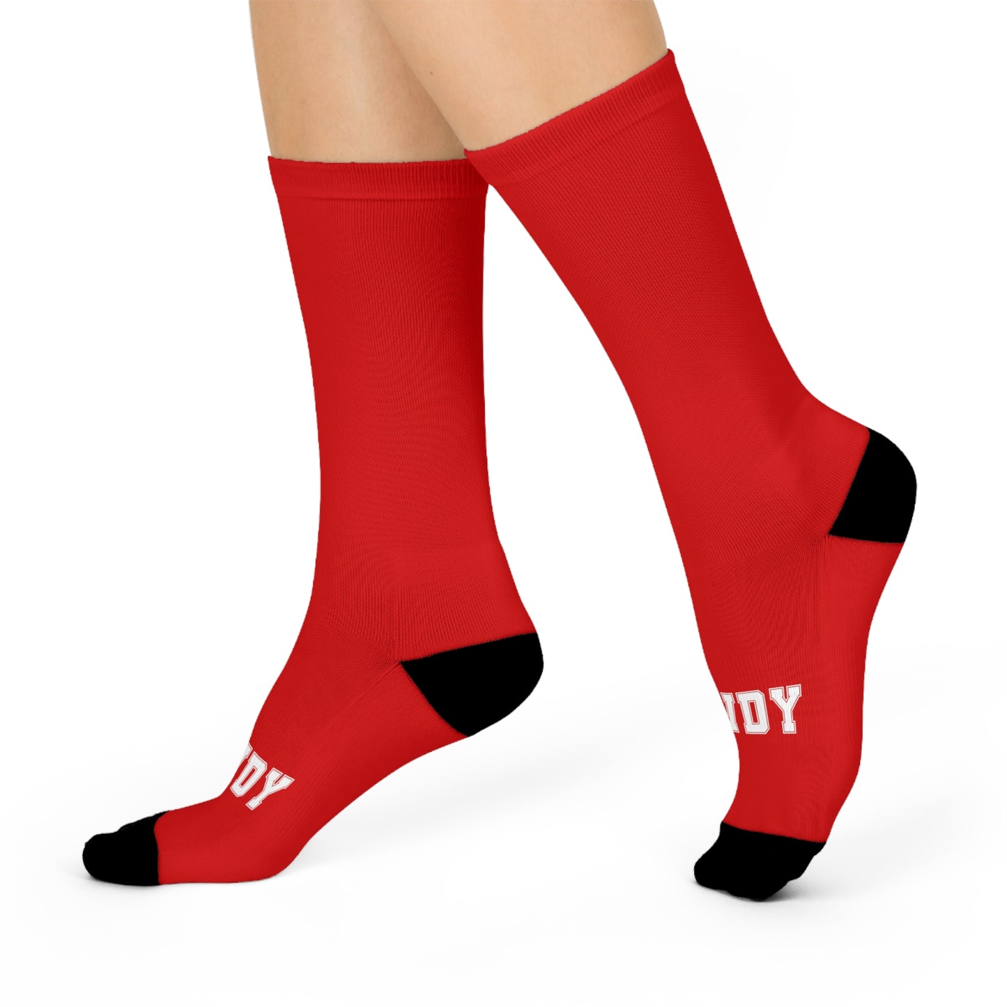 Rowdy Red Cushioned Crew Socks