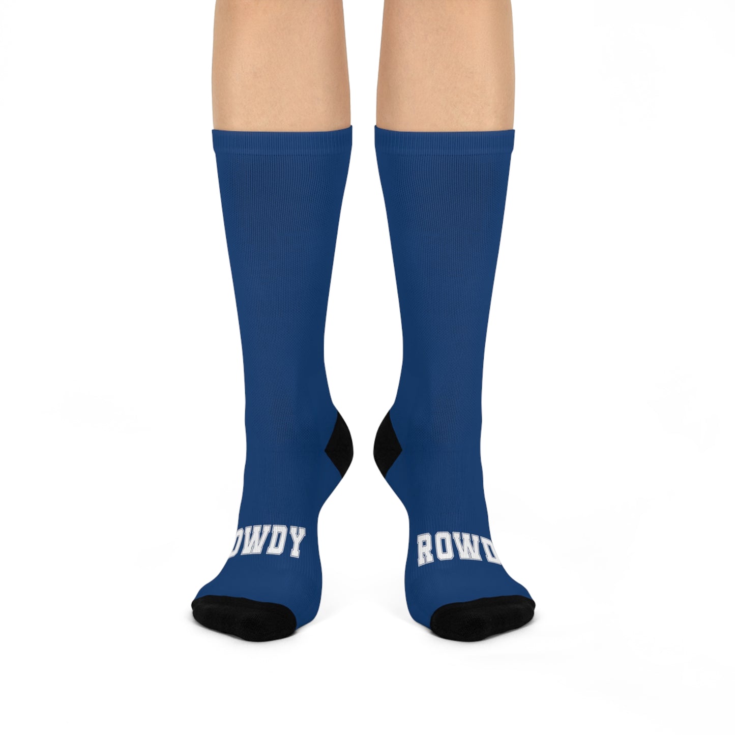 Rowdy Blue Cushioned Crew Socks