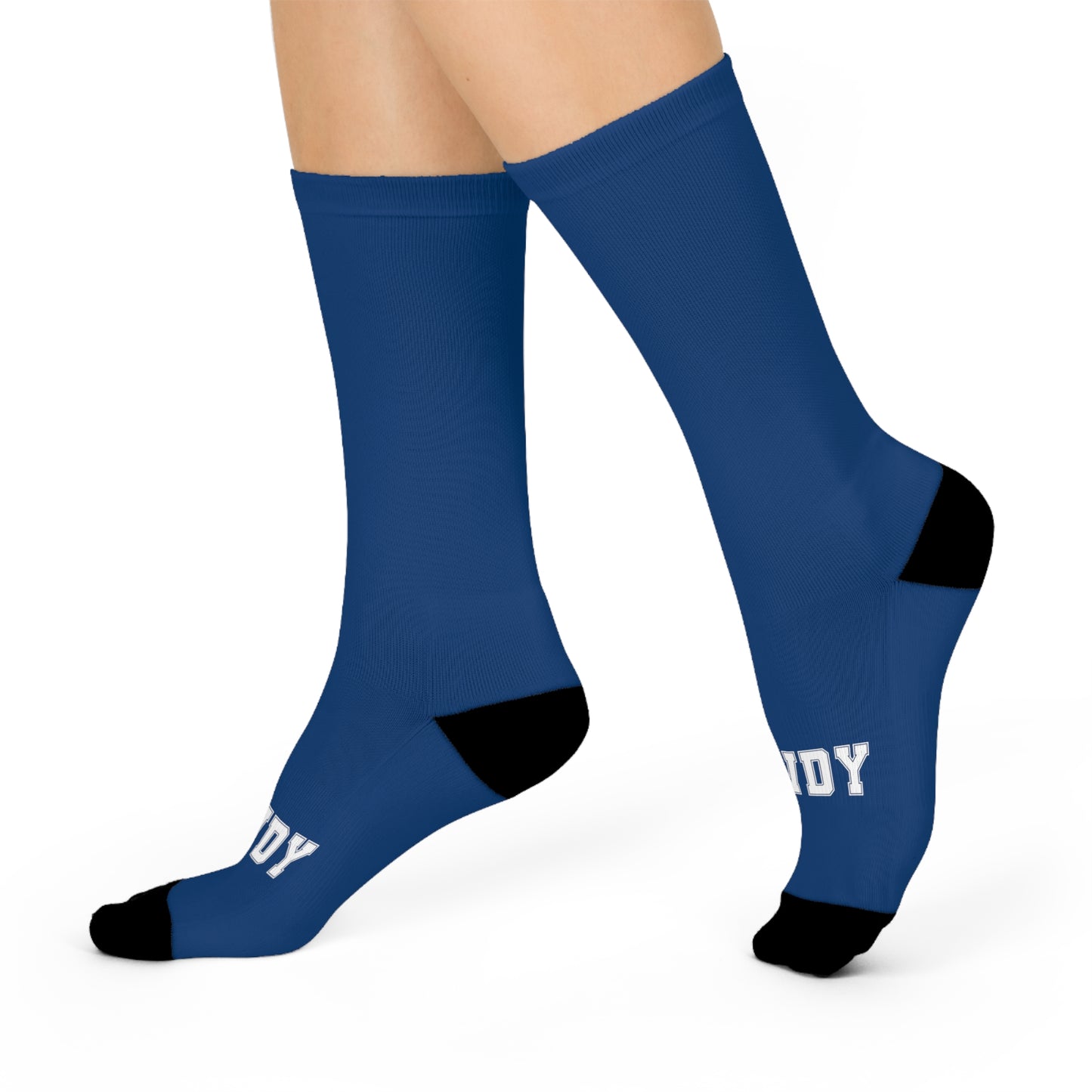 Rowdy Blue Cushioned Crew Socks