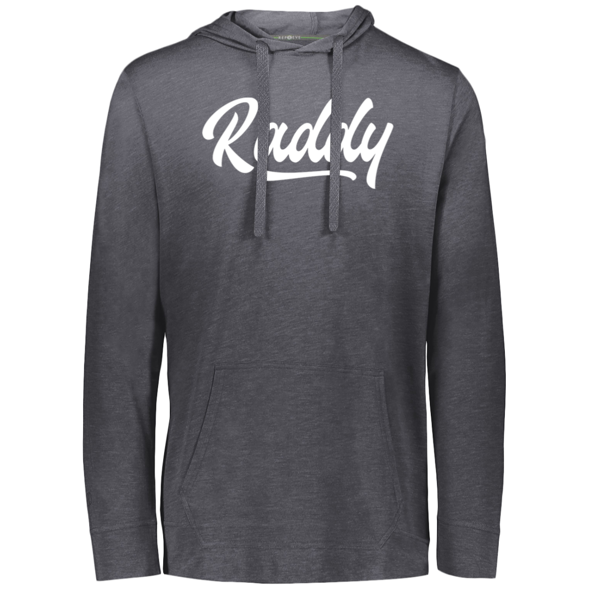 Raddy Men's Grey Eco Triblend T-Shirt Hoodie