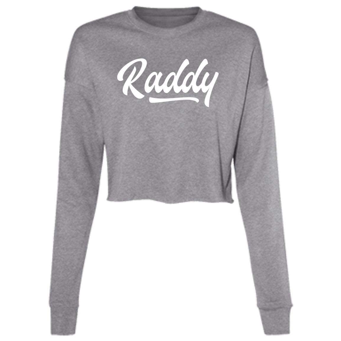 Raddy Ladies' Grey Cropped Fleece Crew