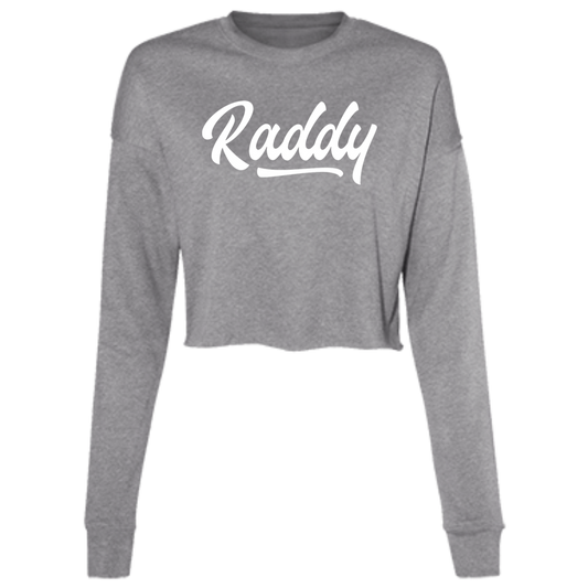 Raddy Ladies' Grey Cropped Fleece Crew
