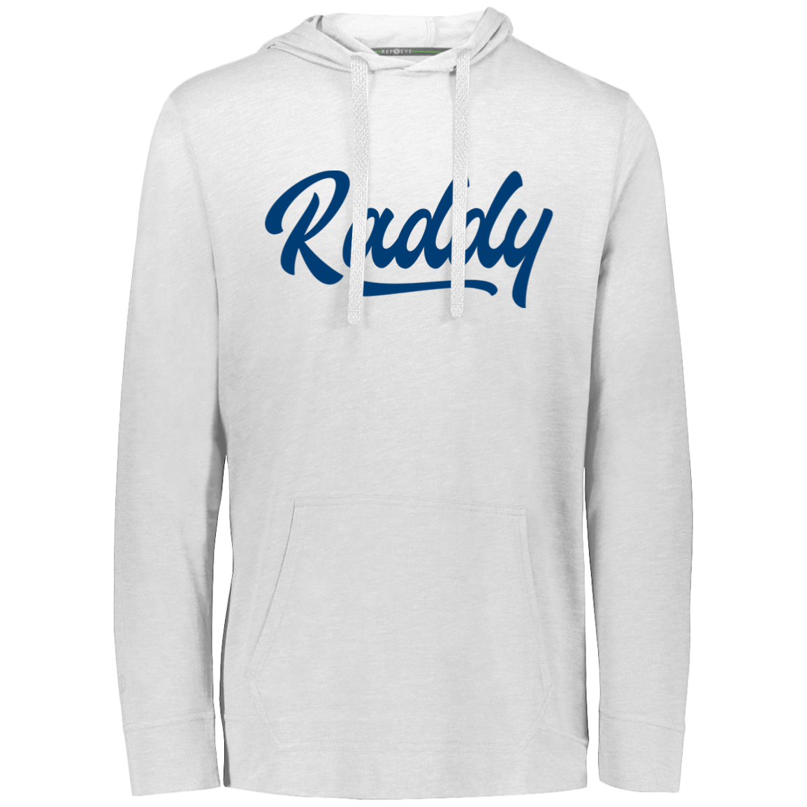 Raddy Men's White Eco Triblend T-Shirt Hoodie