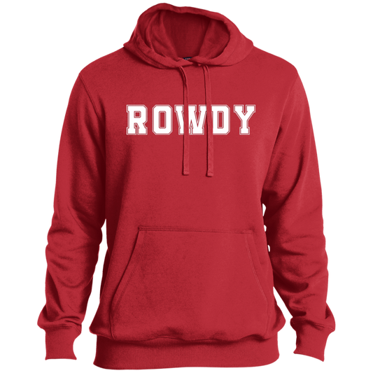 Rowdy Unisex Red Pullover Hoodie