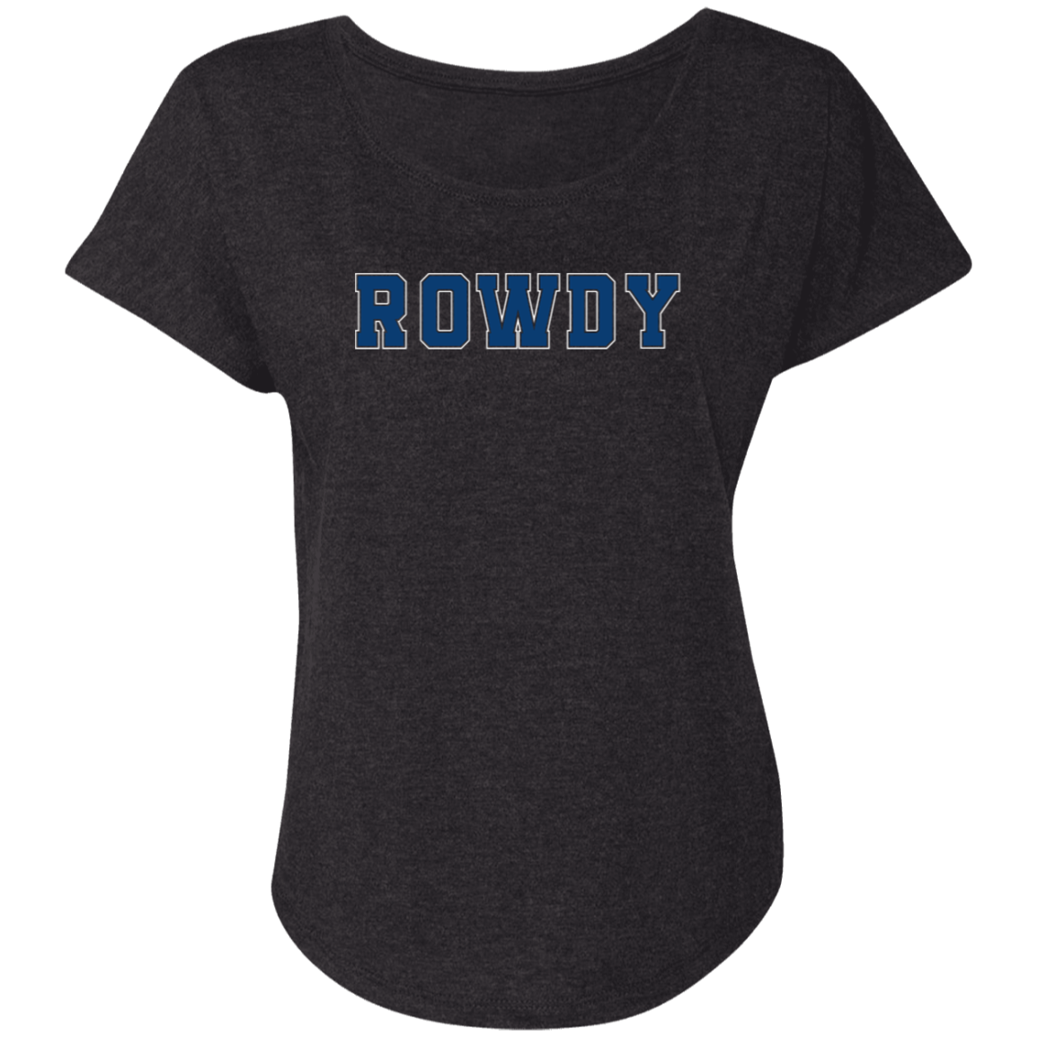 Rowdy Ladies' Black Triblend Dolman Sleeve T-Shirt