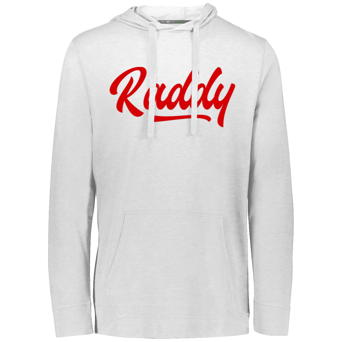 Raddy Men's White Eco Triblend T-Shirt Hoodie