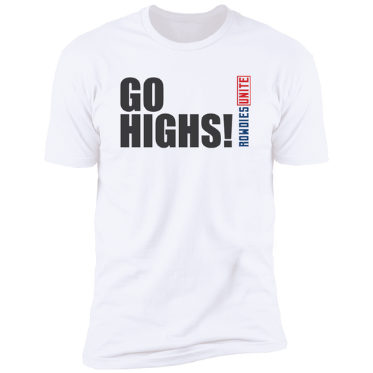 Go Highs Men's White Premium Short Sleeve T-Shirt