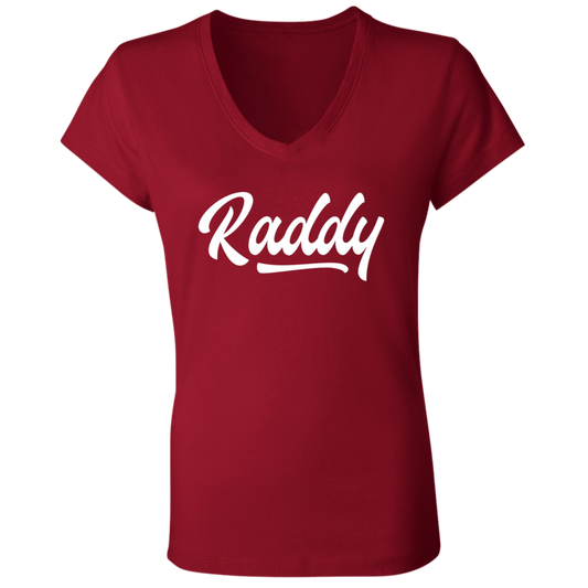 Raddy Ladies' Red Jersey V-Neck T-Shirt